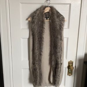 Jessica Simpson Fur Sweater Vest